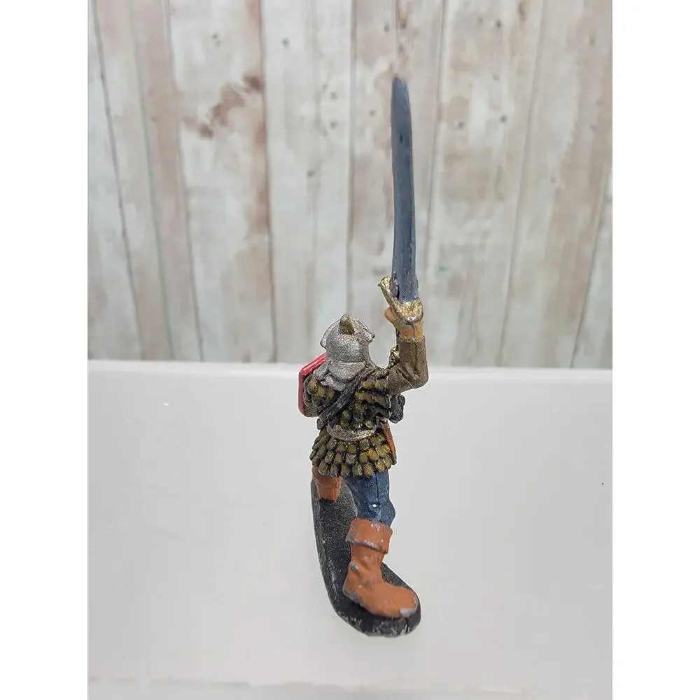 Painted Ral Partha Fighter in Splint Mail Armor D&D Metal 25mm Miniature